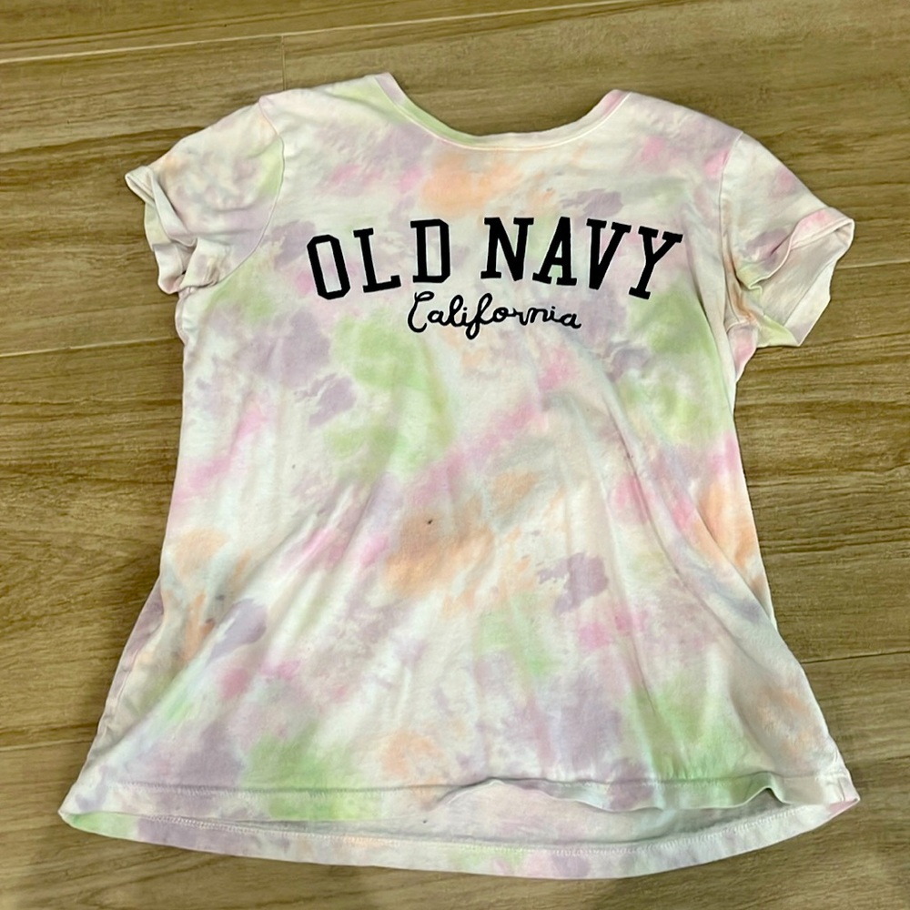 Old navy tee shirt size 14-16 in girls multicolored